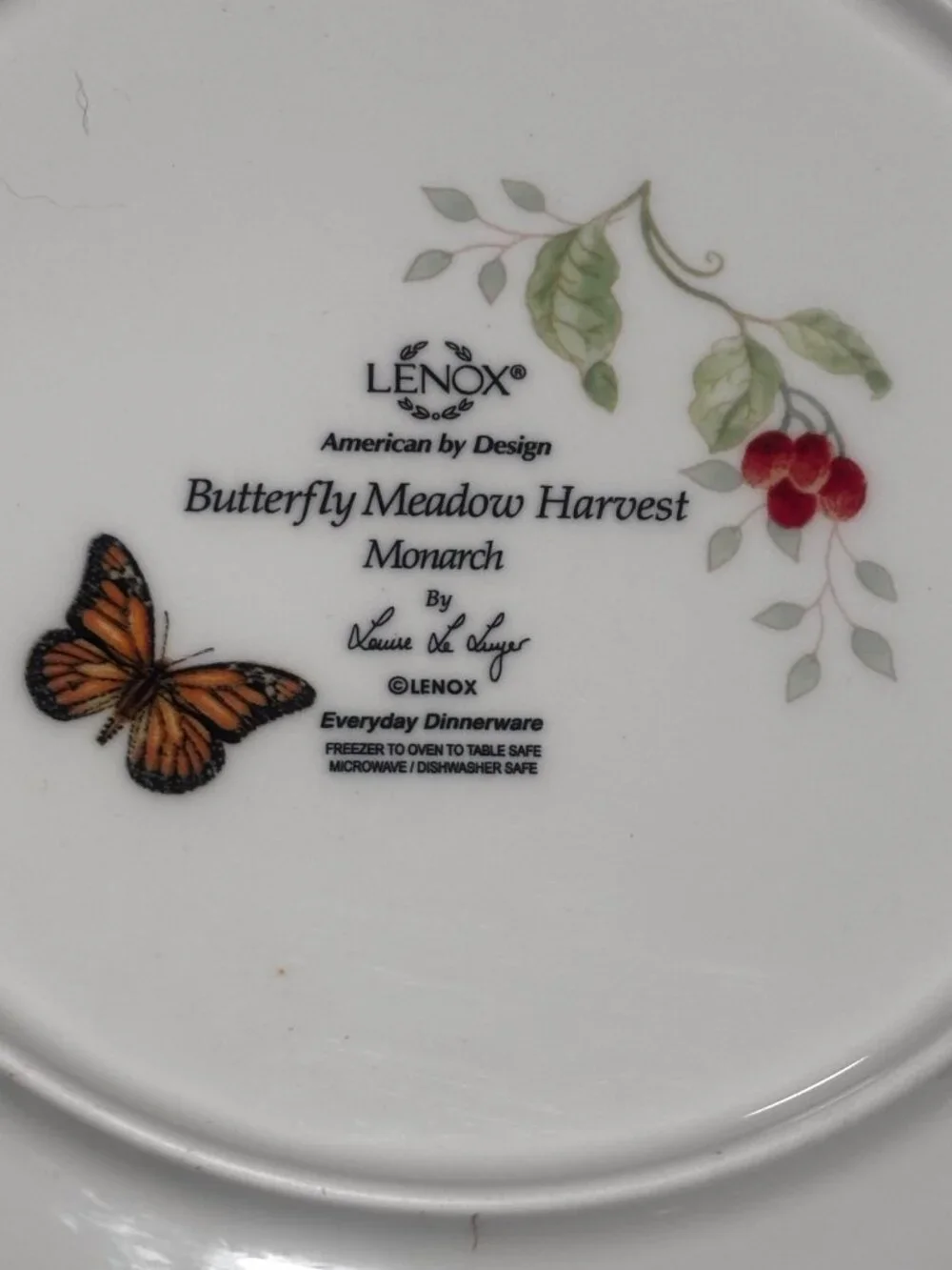Lenox Butterfly Meadow Salad Accent Plates Set Of 3 Louise Le Luyer Design